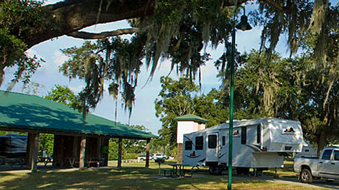 RV park with trees
