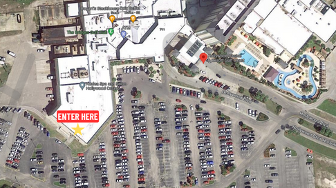 ariel view of where to enter on property